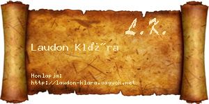 Laudon Klára névjegykártya