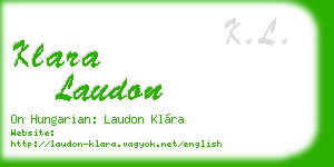 klara laudon business card